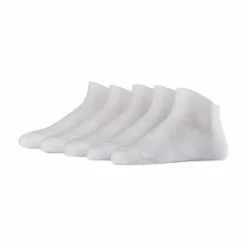 ESPRIT Sneakersocken, 5er-Pack, Einfarbig, Für Damen Weiß