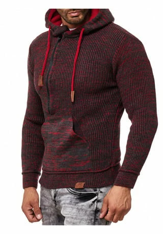 RUSTY NEAL Kapuzenpullover Mit Stylischem Ausschnitt Anthrazit/ Rot 11 RUSTY NEAL Kapuzenpullover Mit Stylischem Ausschnitt Anthrazit/ Rot – Bild 9
