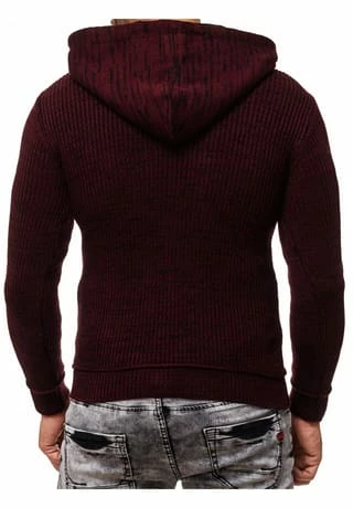 RUSTY NEAL Kapuzenpullover Mit Stylischem Ausschnitt Weinrot/ Schwarz 5 RUSTY NEAL Kapuzenpullover Mit Stylischem Ausschnitt Weinrot/ Schwarz – Bild 3