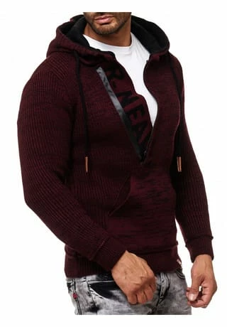 RUSTY NEAL Kapuzenpullover Mit Stylischem Ausschnitt Weinrot/ Schwarz 9 RUSTY NEAL Kapuzenpullover Mit Stylischem Ausschnitt Weinrot/ Schwarz – Bild 7