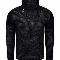 RUSTY NEAL Strickpullover Mit Hochabschließendem Kragen Schwarz