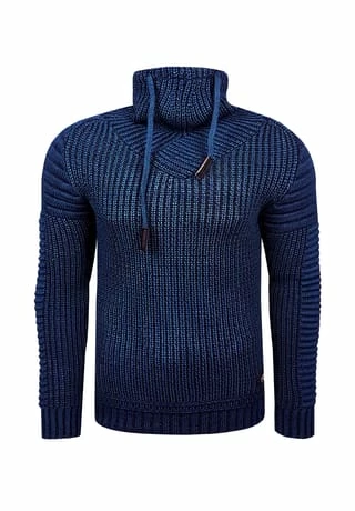 RUSTY NEAL Strickpullover Mit Hochabschließendem Kragen Petrol 3 RUSTY NEAL Strickpullover Mit Hochabschließendem Kragen Petrol