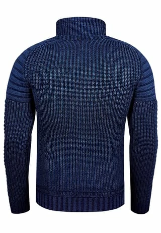 RUSTY NEAL Strickpullover Mit Hochabschließendem Kragen Petrol 7 RUSTY NEAL Strickpullover Mit Hochabschließendem Kragen Petrol – Bild 5