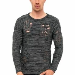 RUSTY NEAL Pullover Im Angesagten Used-Design Grau 10 RUSTY NEAL Pullover Im Angesagten Used-Design Grau -Galeria Geschäft unnamed file 2036