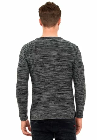 RUSTY NEAL Pullover Im Angesagten Used-Design Grau 6 RUSTY NEAL Pullover Im Angesagten Used-Design Grau – Bild 4