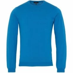 ETERNA Unifarbener Herren-Strickpullover Blau