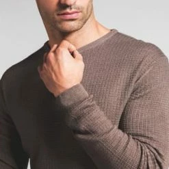 ETERNA Unifarbener Herren-Strickpullover Beige 11 ETERNA Unifarbener Herren-Strickpullover Beige -Galeria Geschäft unnamed file 2061