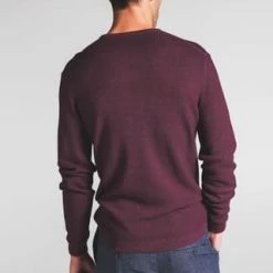 ETERNA Unifarbener Herren-Strickpullover Weinrot -Galeria Geschäft unnamed file 2066