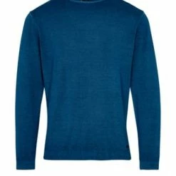 ETERNA Unifarbener Herren-Strickpullover Mit Rundhals Türkis