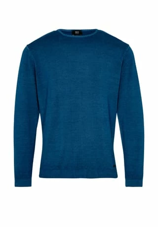 ETERNA Unifarbener Herren-Strickpullover Mit Rundhals Türkis 3 ETERNA Unifarbener Herren-Strickpullover Mit Rundhals Türkis