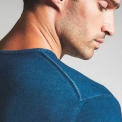 ETERNA Unifarbener Herren-Strickpullover Mit Rundhals Türkis 11 ETERNA Unifarbener Herren-Strickpullover Mit Rundhals Türkis -Galeria Geschäft unnamed file 2073