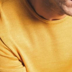 ETERNA Unifarbener Herren-Strickpullover Mit Rundhals Senfgelb -Galeria Geschäft unnamed file 2079