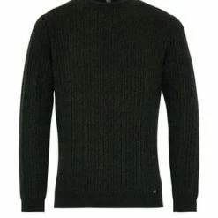 ETERNA Unifarbener Herren-Strickpullover Tanne