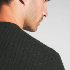 ETERNA Unifarbener Herren-Strickpullover Tanne -Galeria Geschäft unnamed file 2085