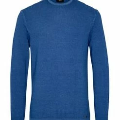 ETERNA Unifarbener Herren-Strickpullover Blau