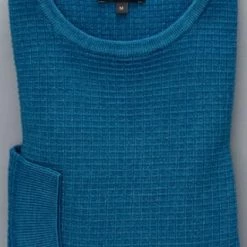 ETERNA Unifarbener Herren-Strickpullover Türkis -Galeria Geschäft unnamed file 2098