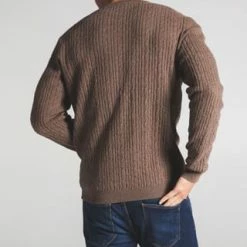 ETERNA Unifarbener Herren-Strickpullover Camel -Galeria Geschäft unnamed file 2102