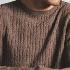 ETERNA Unifarbener Herren-Strickpullover Camel -Galeria Geschäft unnamed file 2103