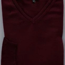 ETERNA Unifarbener Herren-Strickpullover Weinrot -Galeria Geschäft unnamed file 2110