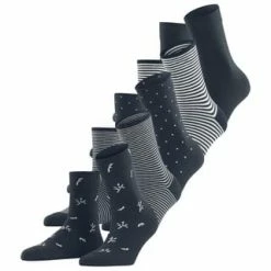 ESPRIT Socken, Mustermix, 5er Pack, Für Damen 6120 MARINE