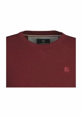 LERROS Pullover, Rundhals, Stickerei, Für Herren 371 MERLOT 8 LERROS Pullover, Rundhals, Stickerei, Für Herren 371 MERLOT – Bild 6