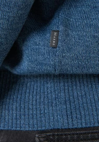 MAERZ MUENCHEN Pullover, Strick, V-Ausschnitt, Ripp-Details, Uni, Für Herren 382 DENIM 7 MAERZ MUENCHEN Pullover, Strick, V-Ausschnitt, Ripp-Details, Uni, Für Herren 382 DENIM – Bild 5