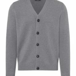 MAERZ MUENCHEN Strickjacke, V-Ausschnitt, Für Herren 544 MERCURY GREY
