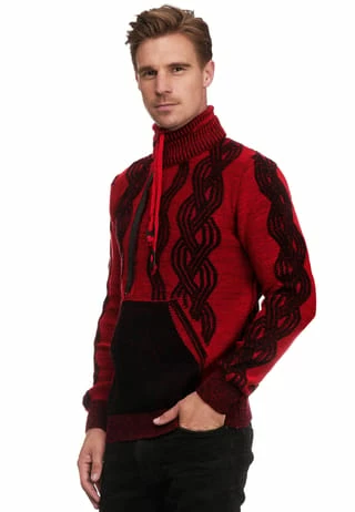RUSTY NEAL Pullover In Coolem Design Schwarz/ Rot 5 RUSTY NEAL Pullover In Coolem Design Schwarz/ Rot – Bild 3