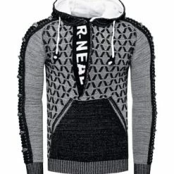 RUSTY NEAL Pullover In Ausgefallenem Design Schwarz