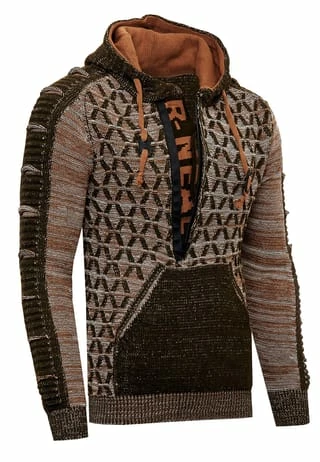 RUSTY NEAL Pullover In Ausgefallenem Design Khaki 5 RUSTY NEAL Pullover In Ausgefallenem Design Khaki – Bild 3