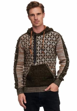 RUSTY NEAL Pullover In Ausgefallenem Design Khaki 6 RUSTY NEAL Pullover In Ausgefallenem Design Khaki – Bild 4