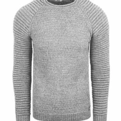 RUSTY NEAL Pullover In Modischem Grobstrick-Design Grau