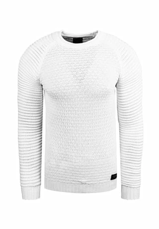 RUSTY NEAL Pullover In Modischem Grobstrick-Design Weiß 3 RUSTY NEAL Pullover In Modischem Grobstrick-Design Weiß
