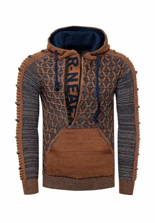 RUSTY NEAL Pullover In Ausgefallenem Design Camel 3 RUSTY NEAL Pullover In Ausgefallenem Design Camel