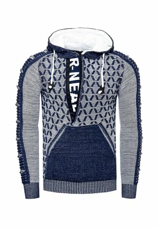 RUSTY NEAL Pullover In Ausgefallenem Design Petrol 3 RUSTY NEAL Pullover In Ausgefallenem Design Petrol