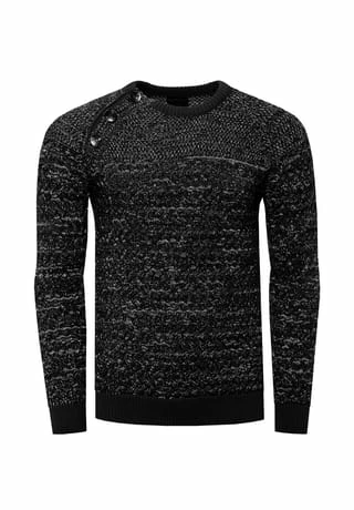 Pullover mit modischen Knöpfen RUSTY NEAL Pullover Mit Modischen Knöpfen Schwarz -Galeria Geschäft unnamed file 2260