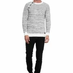 RUSTY NEAL Pullover Mit Modischen Knöpfen Weiß 7 RUSTY NEAL Pullover Mit Modischen Knöpfen Weiß -Galeria Geschäft unnamed file 2271