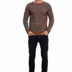 RUSTY NEAL Pullover Mit Modischen Knöpfen Camel 13 RUSTY NEAL Pullover Mit Modischen Knöpfen Camel -Galeria Geschäft unnamed file 2277