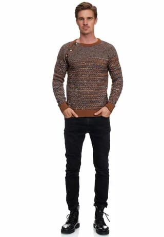 RUSTY NEAL Pullover Mit Modischen Knöpfen Camel 8 RUSTY NEAL Pullover Mit Modischen Knöpfen Camel – Bild 6