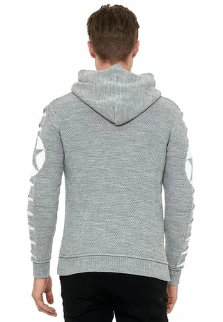 Kapuzenpullover mit großem Stern-Design RUSTY NEAL Kapuzenpullover Mit Großem Stern-Design Grau/ Weiß -Galeria Geschäft unnamed file 2280