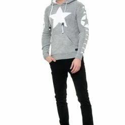 RUSTY NEAL Kapuzenpullover Mit Großem Stern-Design Grau/ Weiß 7 RUSTY NEAL Kapuzenpullover Mit Großem Stern-Design Grau/ Weiß -Galeria Geschäft unnamed file 2283