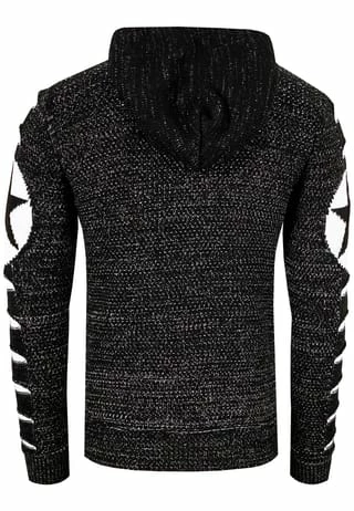 RUSTY NEAL Kapuzenpullover Mit Großem Stern-Design Schwarz/ Weiß 7 RUSTY NEAL Kapuzenpullover Mit Großem Stern-Design Schwarz/ Weiß – Bild 5