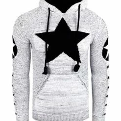 RUSTY NEAL Kapuzenpullover Mit Großem Stern-Design Weiß/ Schwarz