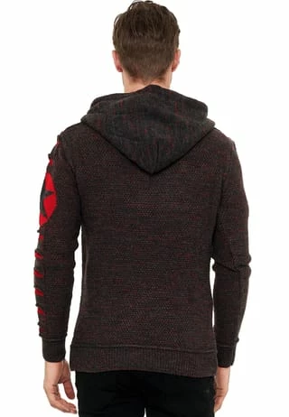 RUSTY NEAL Kapuzenpullover Mit Großem Stern-Design Anthrazit/ Rot 5 RUSTY NEAL Kapuzenpullover Mit Großem Stern-Design Anthrazit/ Rot – Bild 3