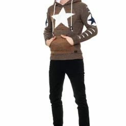 RUSTY NEAL Kapuzenpullover Mit Großem Stern-Design Camel/ Weiß 13 RUSTY NEAL Kapuzenpullover Mit Großem Stern-Design Camel/ Weiß -Galeria Geschäft unnamed file 2337