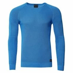 RUSTY NEAL Pullover Mit Modernem Rundhalsausschnitt Blau