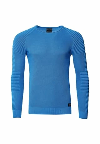 RUSTY NEAL Pullover Mit Modernem Rundhalsausschnitt Blau 3 RUSTY NEAL Pullover Mit Modernem Rundhalsausschnitt Blau