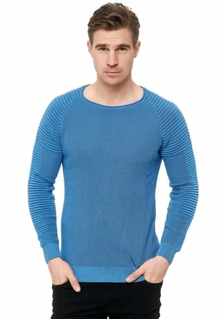 RUSTY NEAL Pullover Mit Modernem Rundhalsausschnitt Blau 4 RUSTY NEAL Pullover Mit Modernem Rundhalsausschnitt Blau – Bild 2