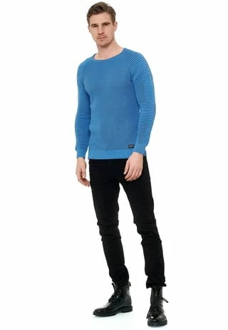 RUSTY NEAL Pullover Mit Modernem Rundhalsausschnitt Blau 7 RUSTY NEAL Pullover Mit Modernem Rundhalsausschnitt Blau – Bild 5