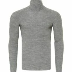 RUSTY NEAL Pullover Mit Stilvollem Hochkragen Hell Grau